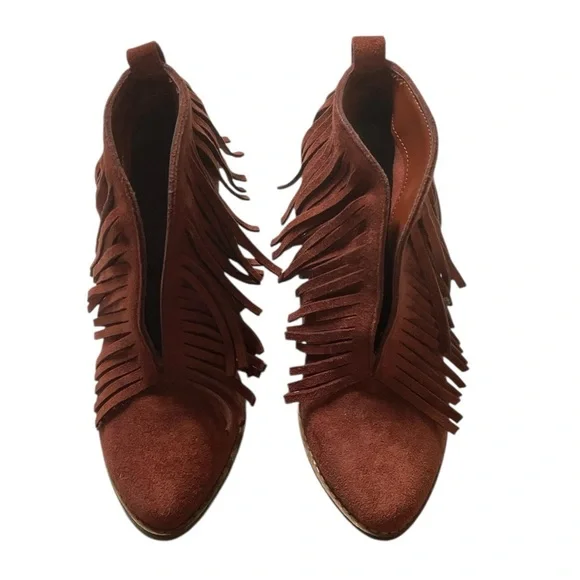 Fringe Suede Ankle Boots - Picture 2 of 6